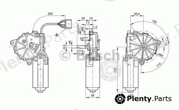  BOSCH part 0390207406 Wiper Motor