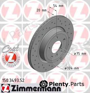  ZIMMERMANN part 150.3493.52 (150349352) Brake Disc