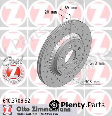  ZIMMERMANN part 610.3708.52 (610370852) Brake Disc