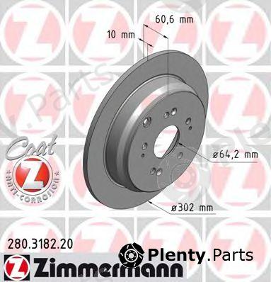  ZIMMERMANN part 280.3182.20 (280318220) Brake Disc