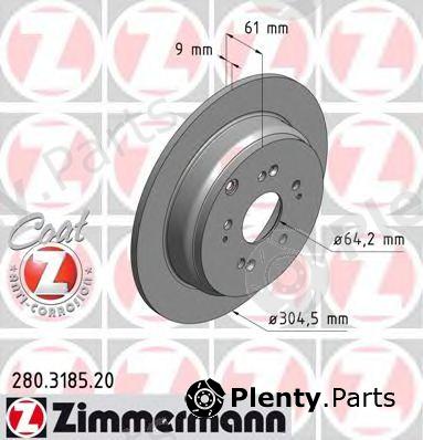  ZIMMERMANN part 280.3185.20 (280318520) Brake Disc