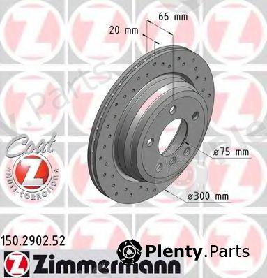  ZIMMERMANN part 150.2902.52 (150290252) Brake Disc