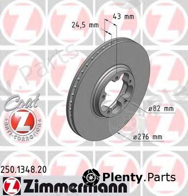  ZIMMERMANN part 250.1348.20 (250134820) Brake Disc