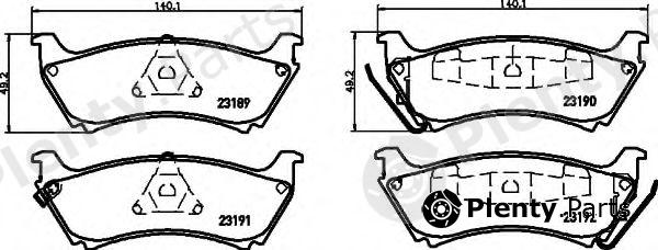  HELLA part 8DB355008-671 (8DB355008671) Brake Pad Set, disc brake