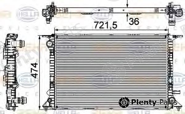  BEHR part 8MK376745-644 (8MK376745644) Radiator, engine cooling