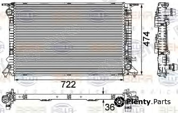  BEHR part 8MK376745-654 (8MK376745654) Radiator, engine cooling