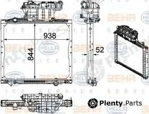  BEHR part 8MK376756-011 (8MK376756011) Radiator, engine cooling