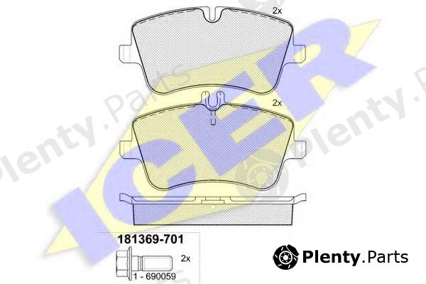  ICER part 181369 Brake Pad Set, disc brake