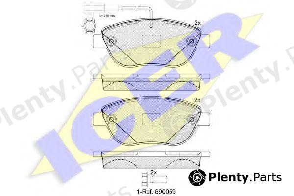  ICER part 181440-203 (181440203) Brake Pad Set, disc brake