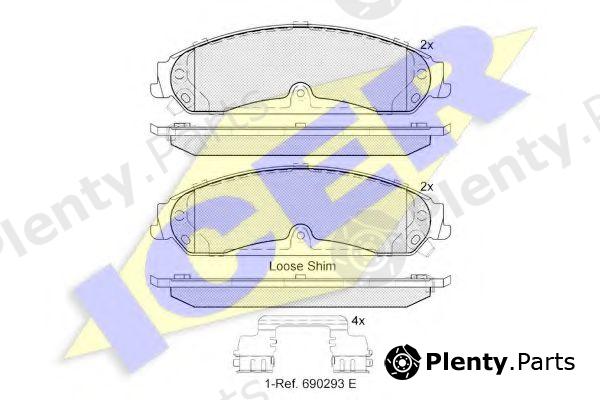  ICER part 182097 Brake Pad Set, disc brake