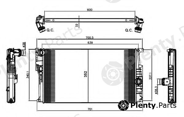  NRF part 58412 Radiator, engine cooling