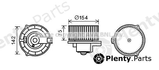  AVA QUALITY COOLING part MS8620 Electric Motor, interior blower