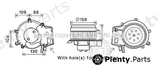  AVA QUALITY COOLING part MS8625 Electric Motor, interior blower