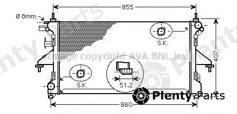  AVA QUALITY COOLING part PEA2309 Radiator, engine cooling