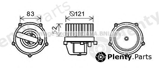  AVA QUALITY COOLING part VW8345 Electric Motor, interior blower