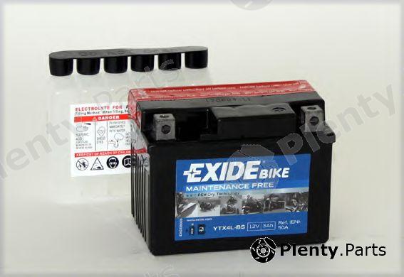  EXIDE part YTX4L-BS (YTX4LBS) Starter Battery