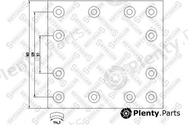  STELLOX part 85-00972-SX (8500972SX) Brake Lining Kit, drum brake