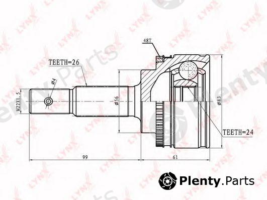  LYNXauto part CO7504A Joint Kit, drive shaft