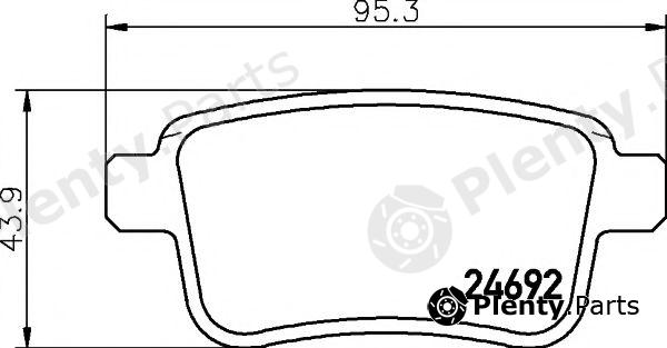  HELLA PAGID part 8DB355013-971 (8DB355013971) Brake Pad Set, disc brake