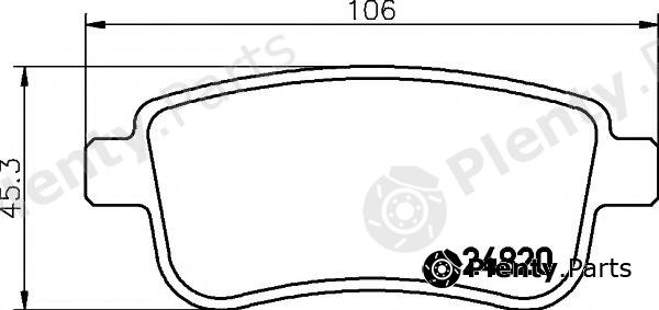  HELLA PAGID part 8DB355014-581 (8DB355014581) Brake Pad Set, disc brake