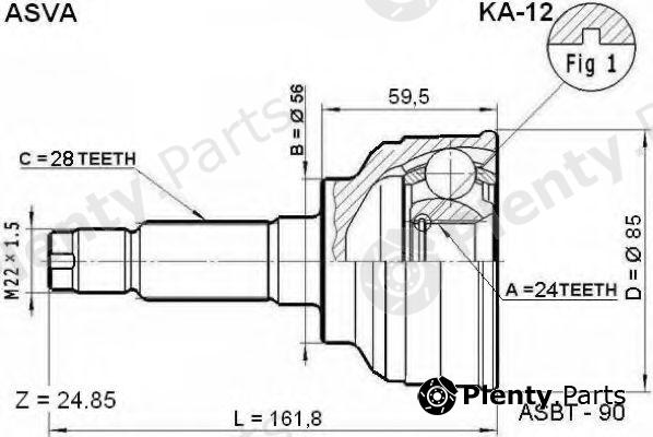  ASVA part KA12 Replacement part
