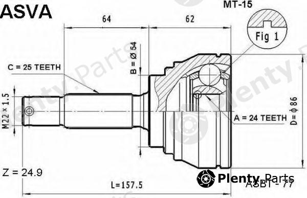  ASVA part MT15 Joint Kit, drive shaft