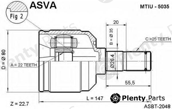  ASVA part MTIU5035 Joint Kit, drive shaft