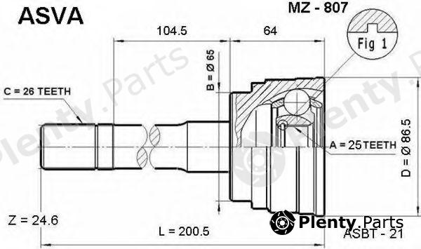  ASVA part MZ-807 (MZ807) Replacement part