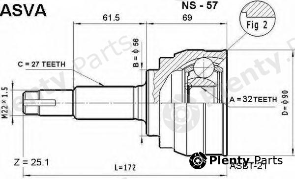  ASVA part NS57 Joint Kit, drive shaft