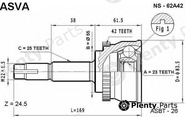  ASVA part NS-62A42 (NS62A42) Replacement part