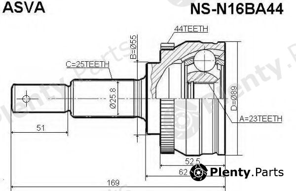  ASVA part NS-N16BA44 (NSN16BA44) Replacement part