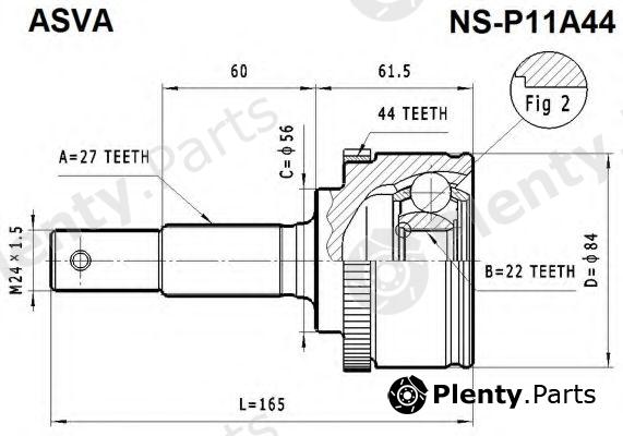  ASVA part NSP11A44 Joint Kit, drive shaft
