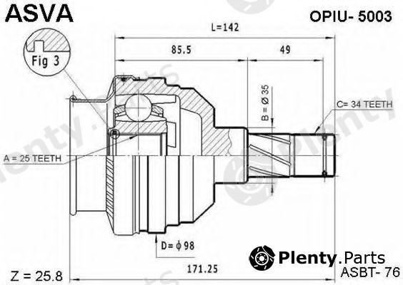  ASVA part OPIU5003 Replacement part
