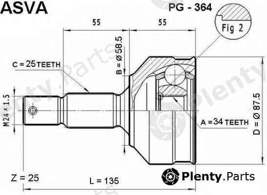  ASVA part PG364 Replacement part