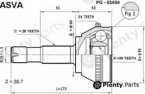  ASVA part PG53A54 Replacement part