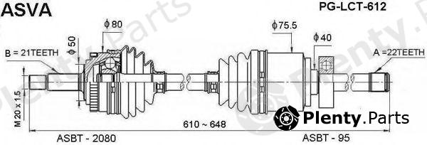  ASVA part PGLCT612 Replacement part