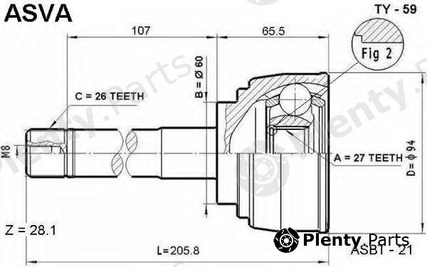  ASVA part TY-59 (TY59) Replacement part