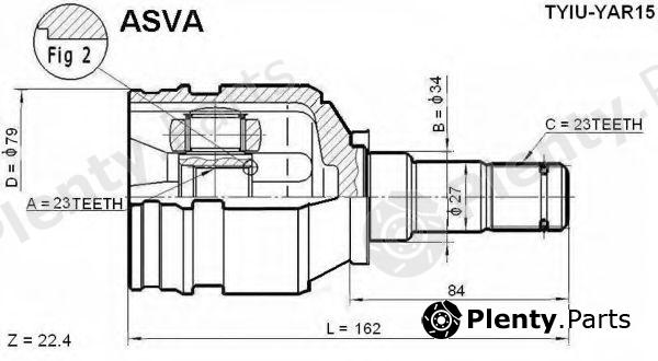  ASVA part TYIU-YAR15 (TYIUYAR15) Joint Kit, drive shaft