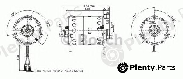  BOSCH part F006B10268 Electric Motor, interior blower