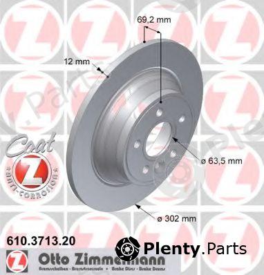  ZIMMERMANN part 610.3713.20 (610371320) Brake Disc