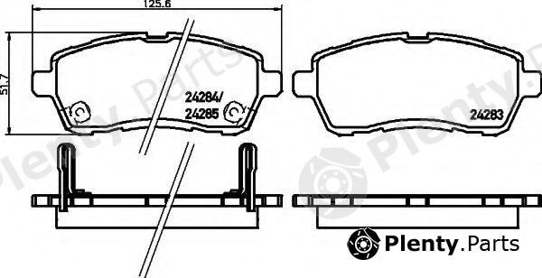  HELLA part 8DB355014-001 (8DB355014001) Brake Pad Set, disc brake