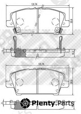  MAPCO part 6843 Brake Pad Set, disc brake