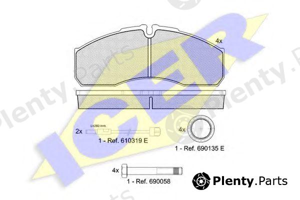  ICER part 141499 Brake Pad Set, disc brake