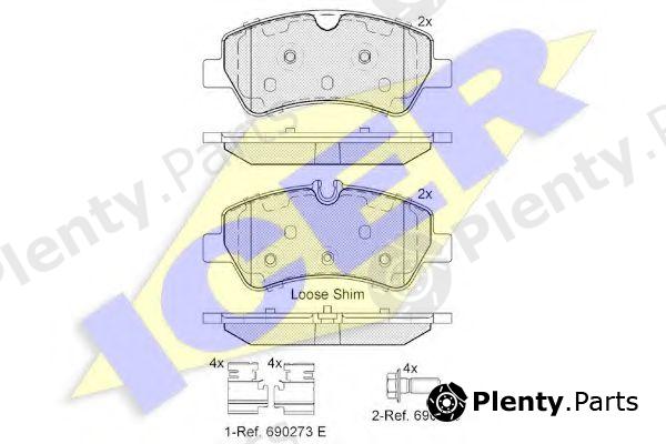  ICER part 142116 Brake Pad Set, disc brake