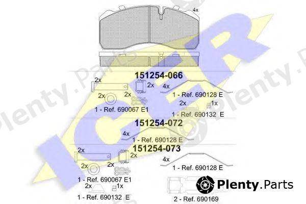  ICER part 151254-066 (151254066) Brake Pad Set, disc brake