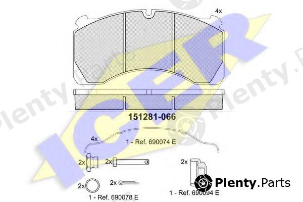  ICER part 151281-066 (151281066) Brake Pad Set, disc brake