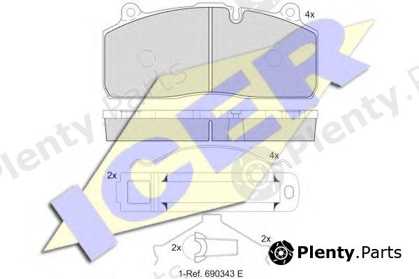  ICER part 152150-208 (152150208) Brake Pad Set, disc brake