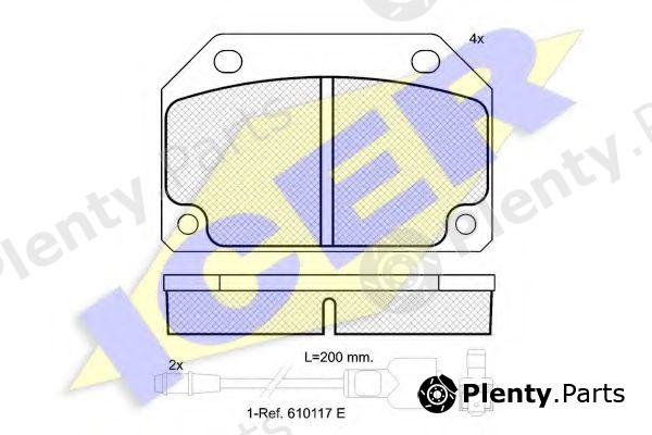  ICER part 180246 Brake Pad Set, disc brake