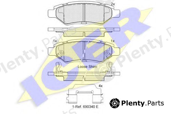  ICER part 182142 Brake Pad Set, disc brake