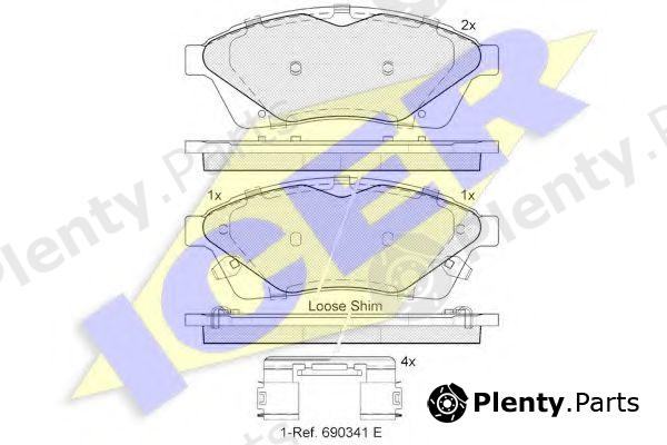  ICER part 182144 Brake Pad Set, disc brake